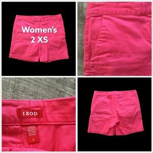 Women’s IZOD 2 XS Shorts Chino Khakis Golf Pink Stretch 3 Pockets Sports EUC